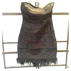 Strapless Feather Dress